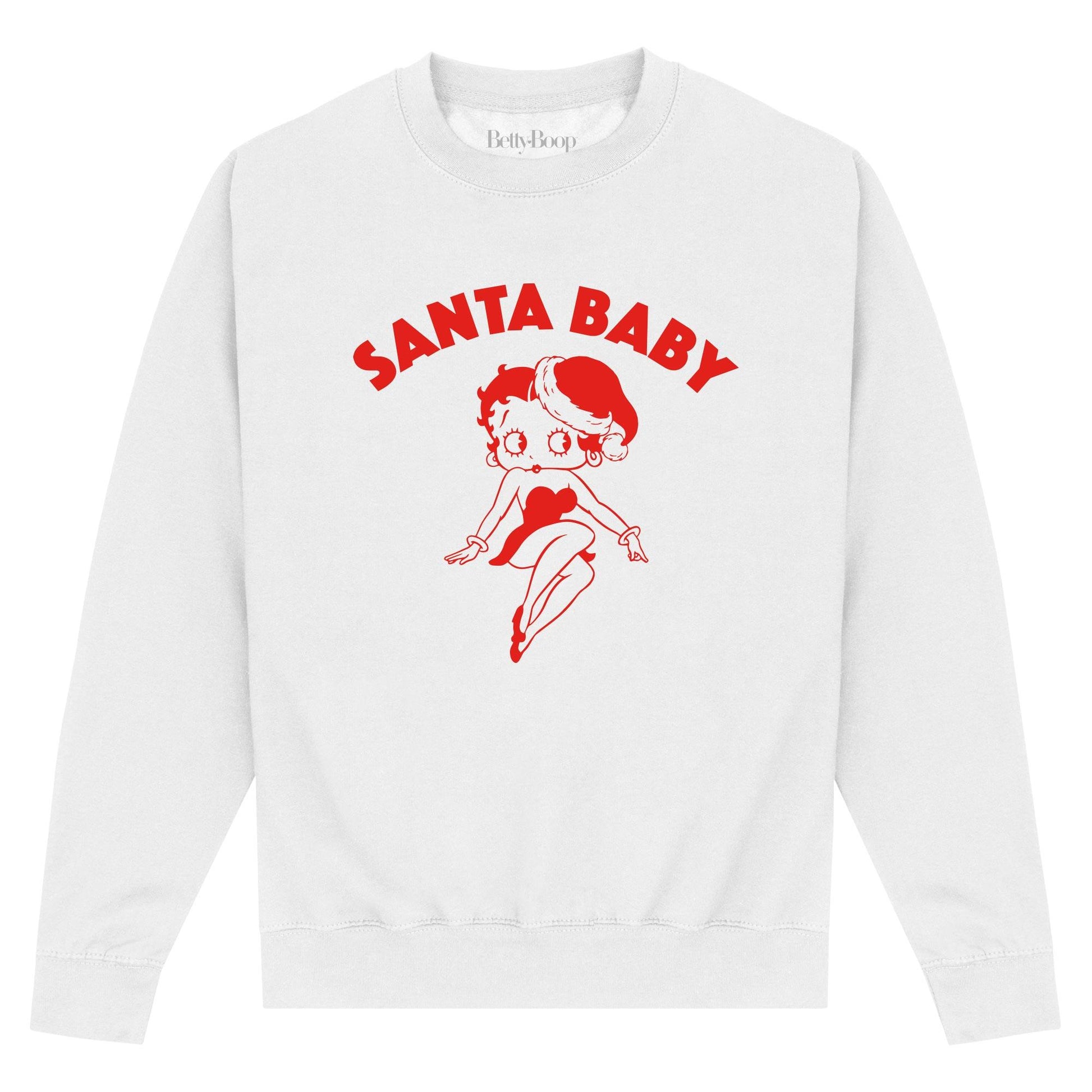White - Front - Betty Boop Unisex Adult Outline Sweatshirt