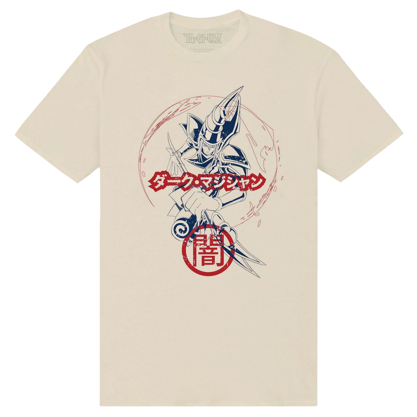 Sand - Front - Yu-Gi-Oh! Unisex Adult The Dark Magician Outline T-Shirt