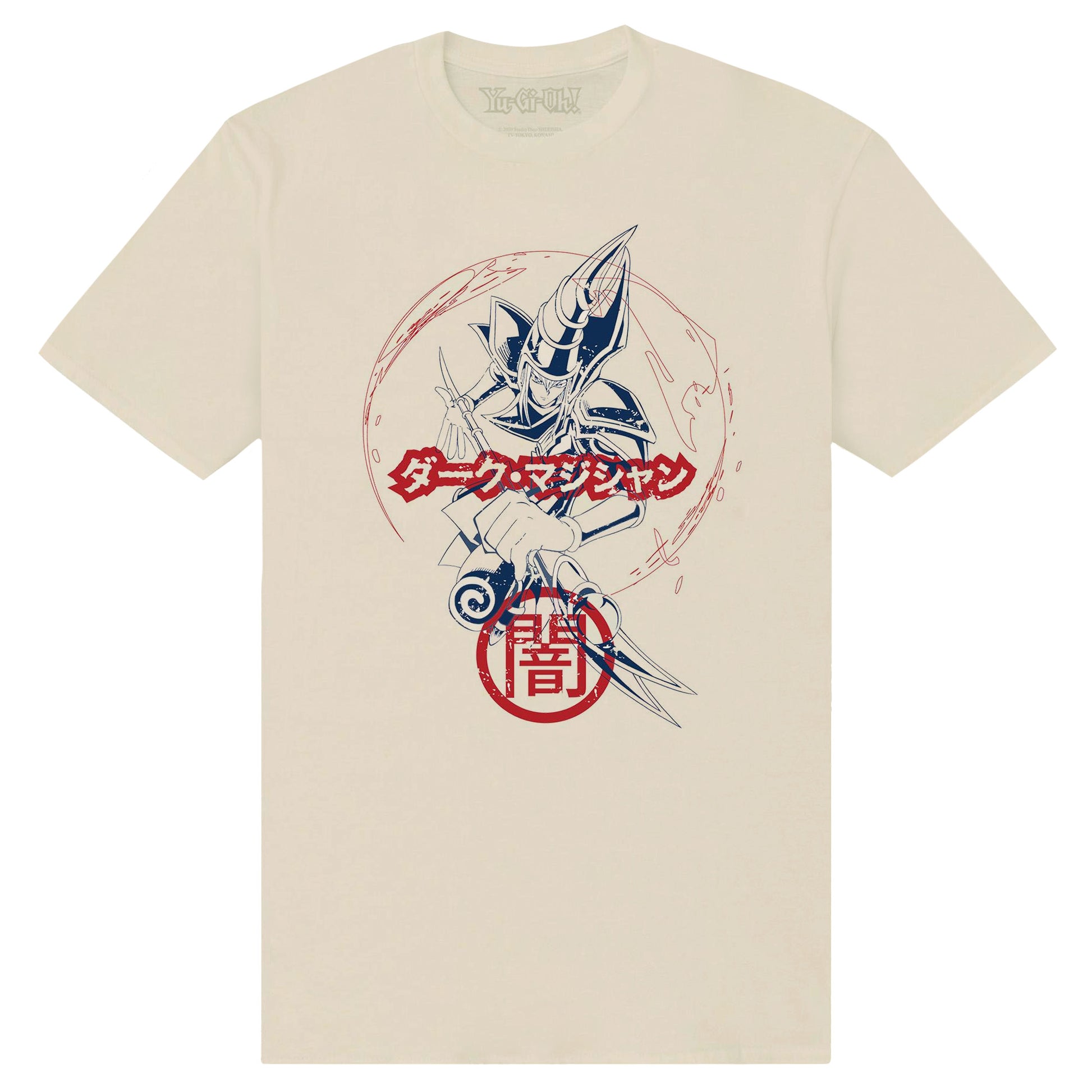 Sand - Front - Yu-Gi-Oh! Unisex Adult The Dark Magician Outline T-Shirt
