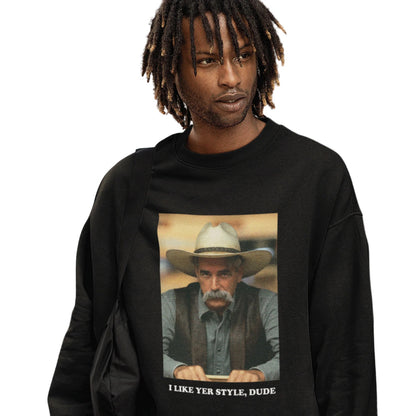 Black - Side - The Big Lebowski Unisex Adult The Stranger Sweatshirt