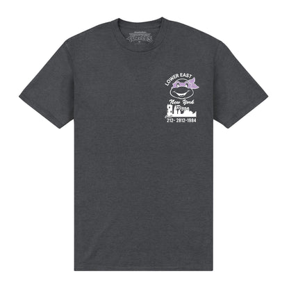 Dark Heather - Front - TMNT Unisex Adult 5 Star Vintage T-Shirt