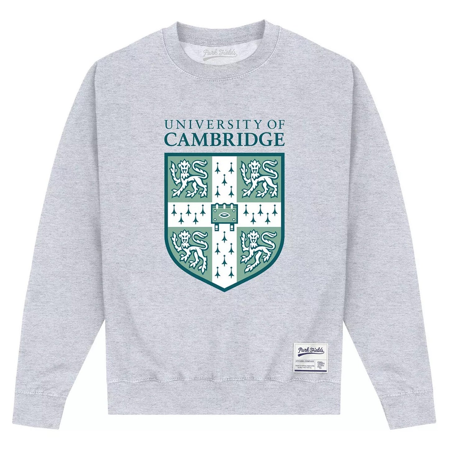 Heather Grey - Front - Park Fields Cambridge University Unisex Adult Shield Sweatshirt