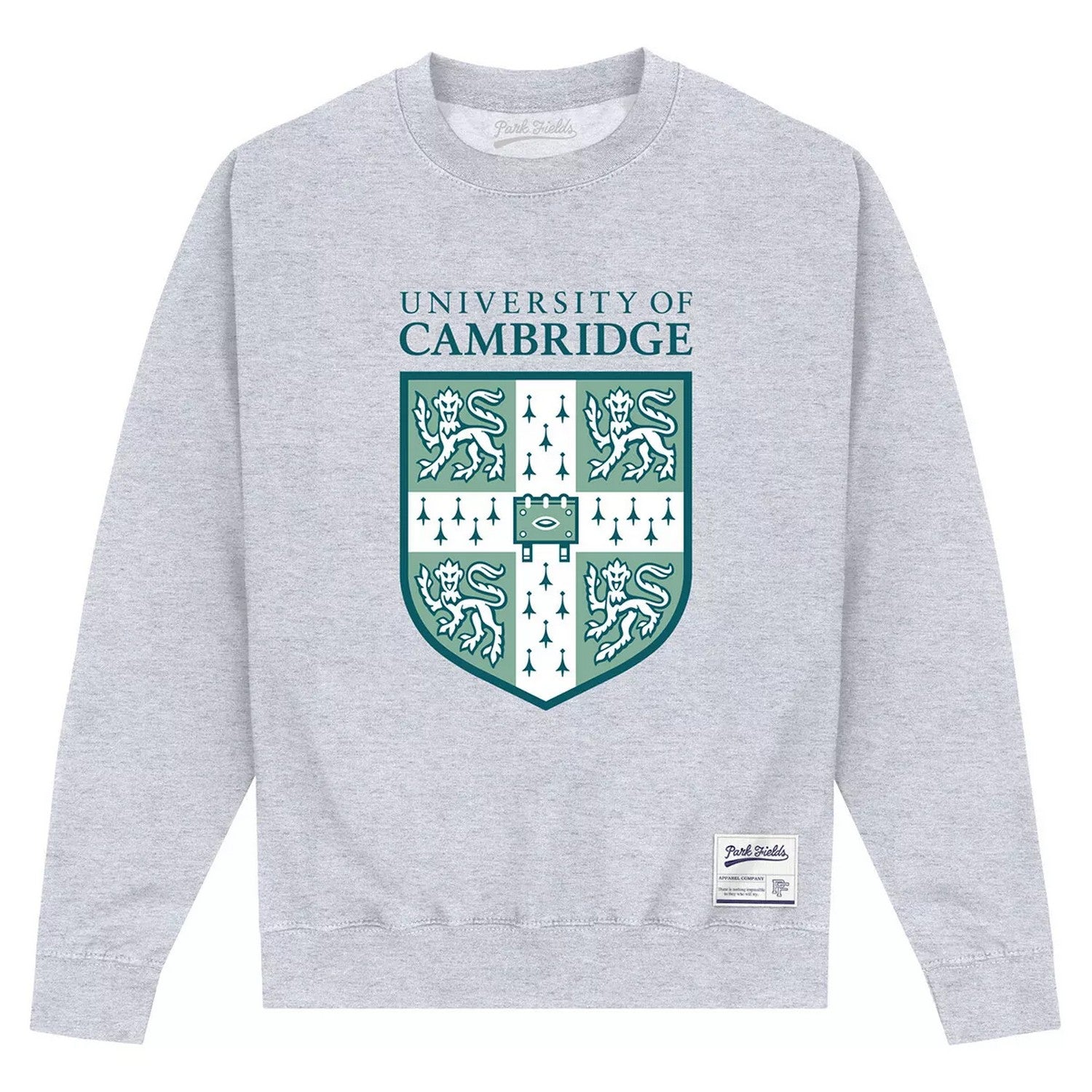 Heather Grey - Front - Park Fields Cambridge University Unisex Adult Shield Sweatshirt