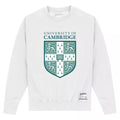 White - Front - Cambridge University Unisex Adult Shield Sweatshirt