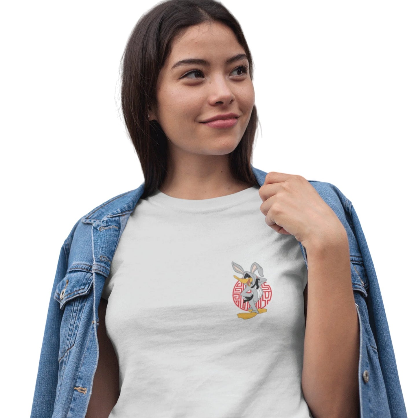 White - Side - Looney Tunes Unisex Adult YOTR Daffy Duck T-Shirt