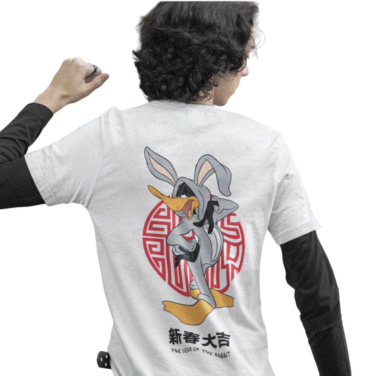 White - Lifestyle - Looney Tunes Unisex Adult YOTR Daffy Duck T-Shirt