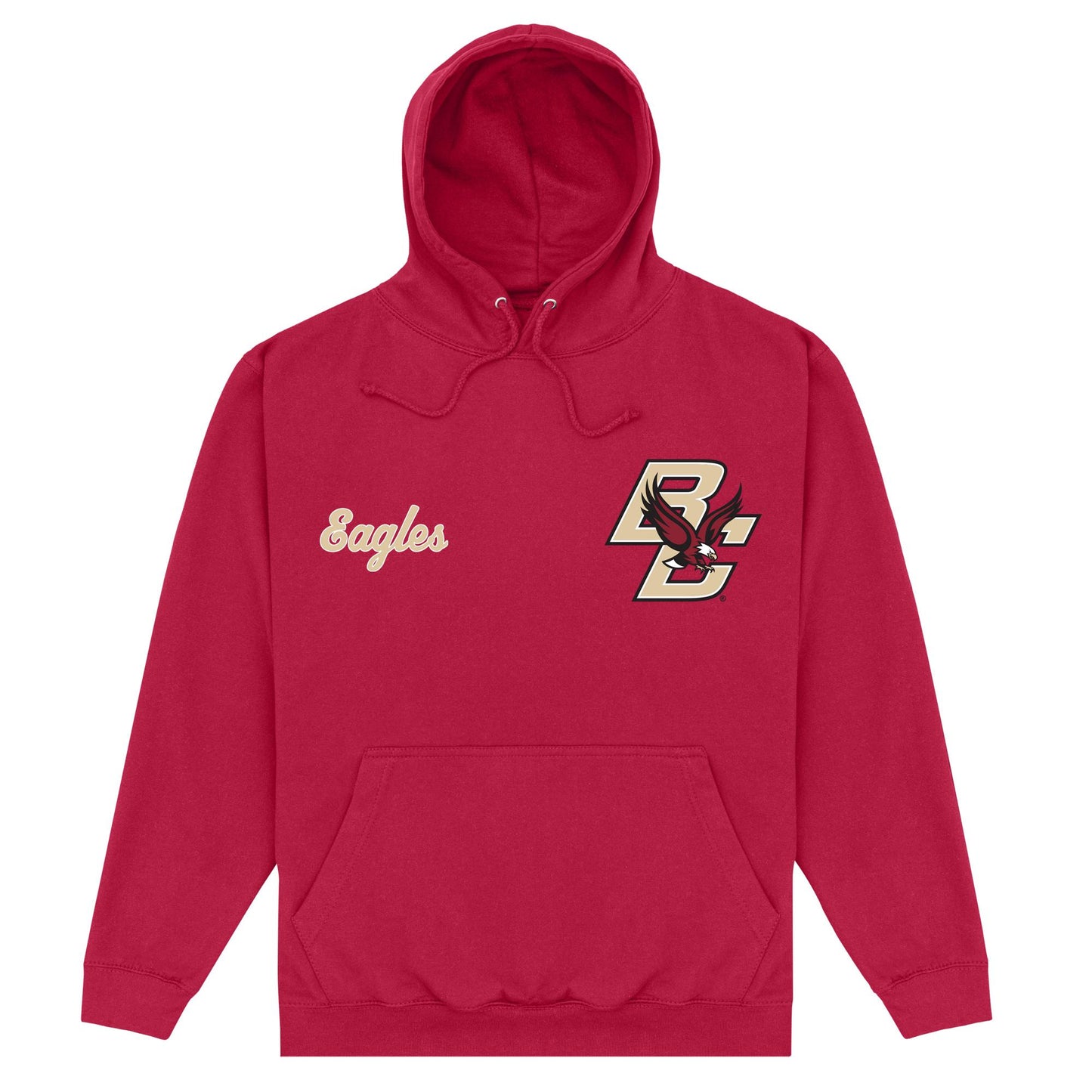Maroon - Front - Boston College Unisex Adult Eagle Hoodie