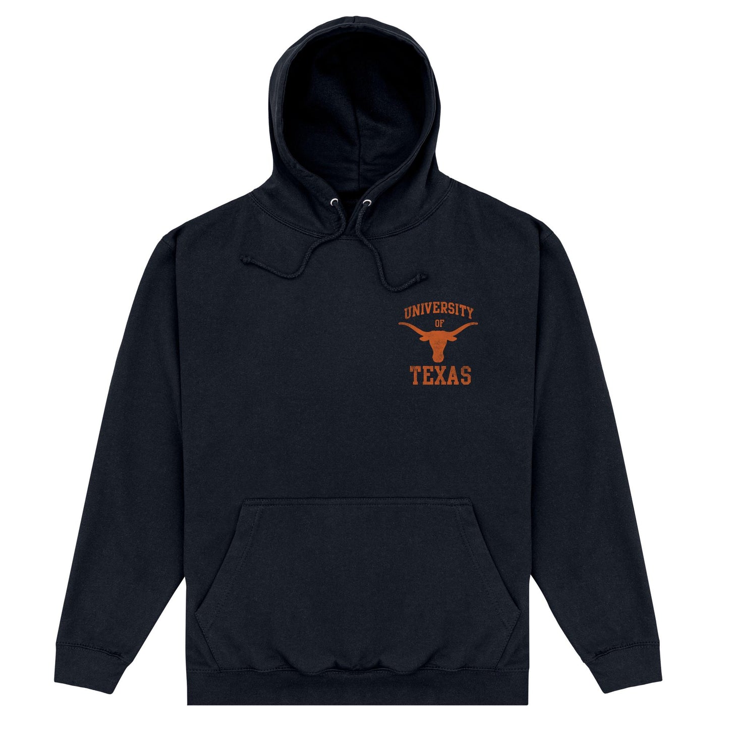 Black - Front - Texas University Unisex Adult Logo Hoodie