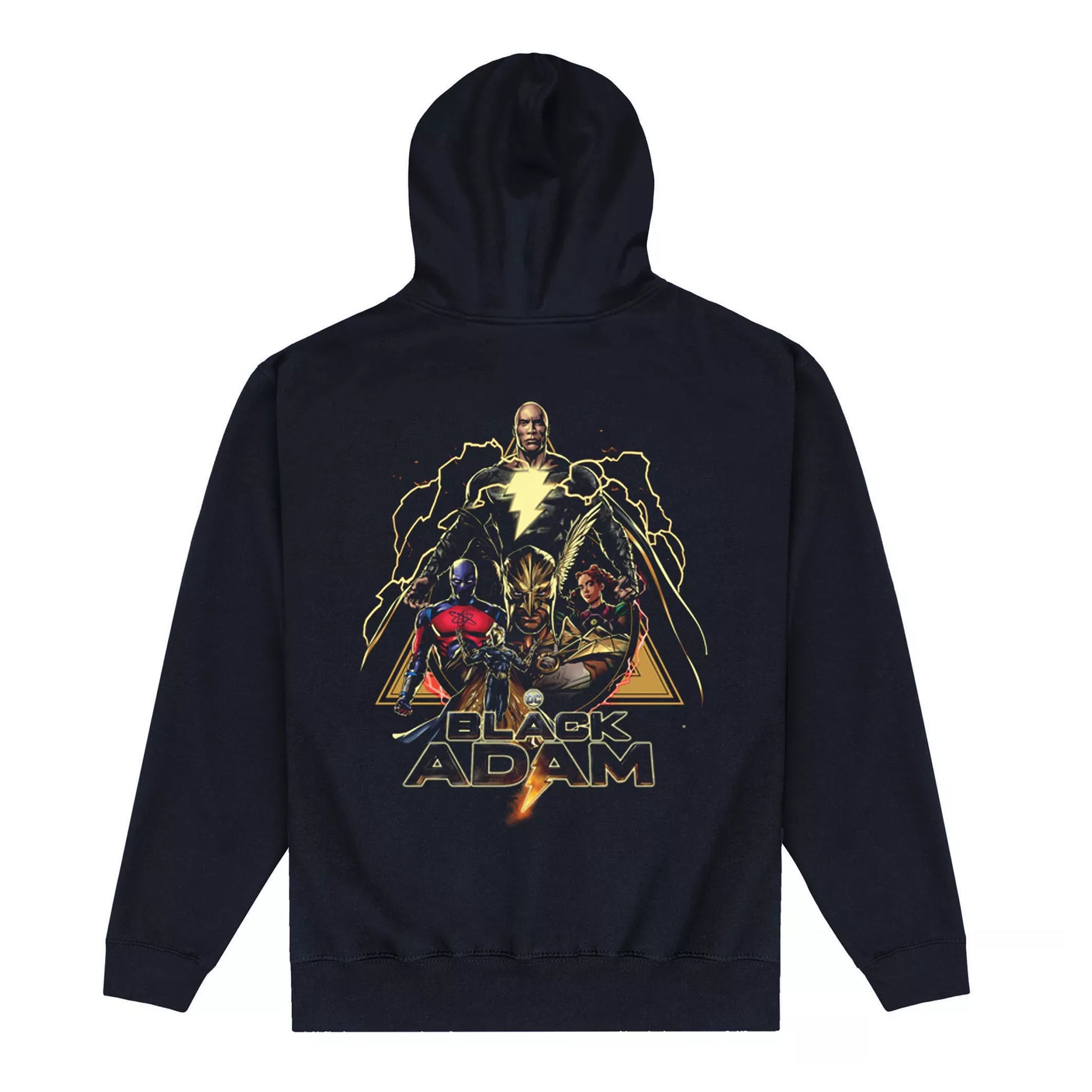 Black - Back - Black Adam Unisex Adult Characters Hoodie