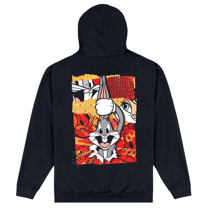 Black - Back - Looney Tunes Unisex Adult Year Of  The Rabbit Hoodie