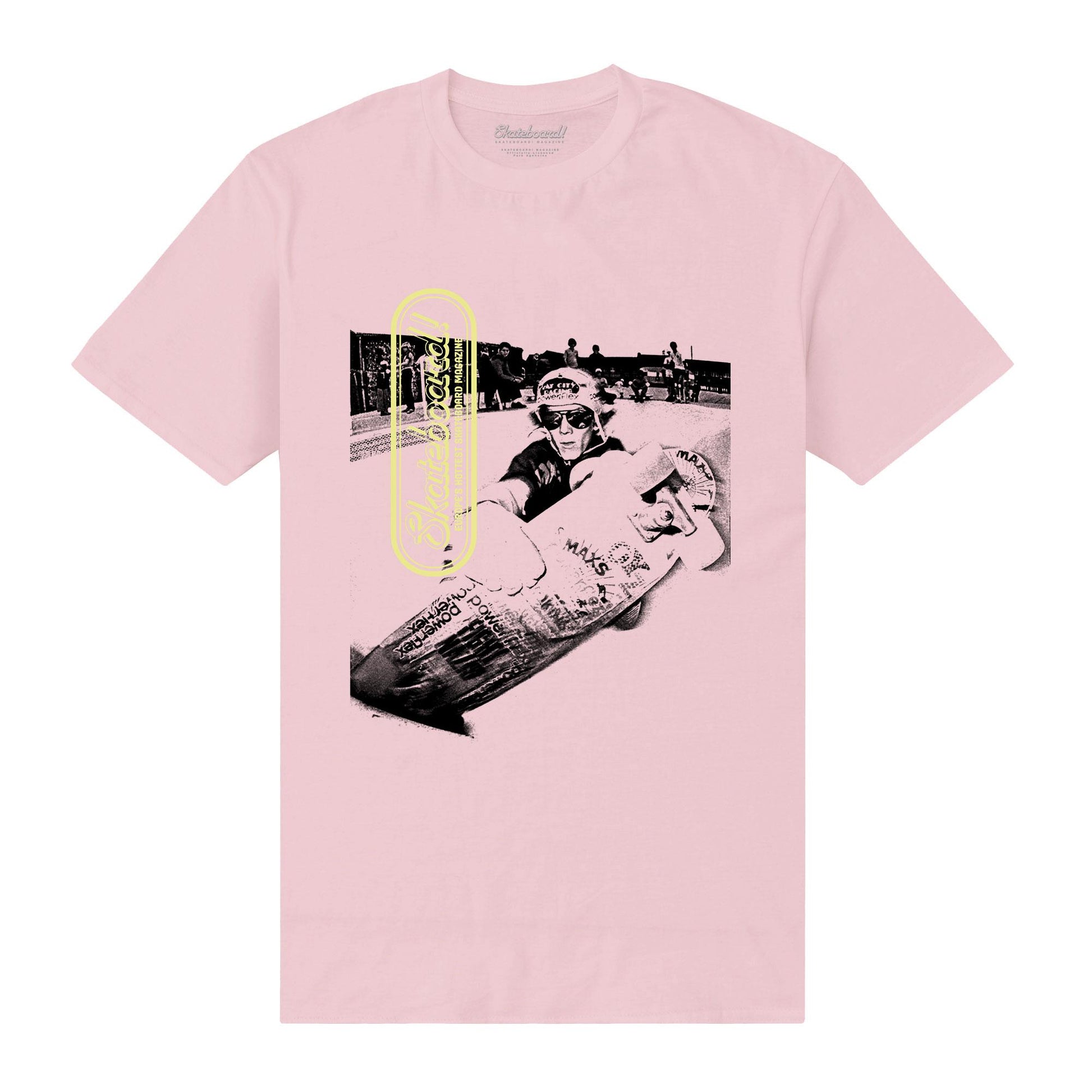 Light Pink - Front - Skateboard! Unisex Adult Magazine Grab T-Shirt