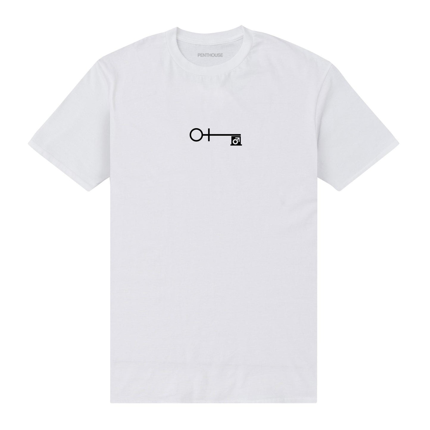 White - Front - Penthouse Unisex Adult Repeat T-Shirt