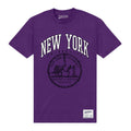 Purple - Front - New York University Unisex Adult Crest T-Shirt