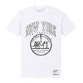 White - Front - New York University Unisex Adult Crest T-Shirt