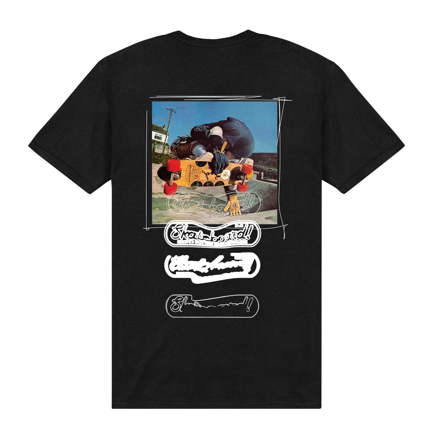 Black - Back - Skateboard! Unisex Adult Magazine Photograph T-Shirt