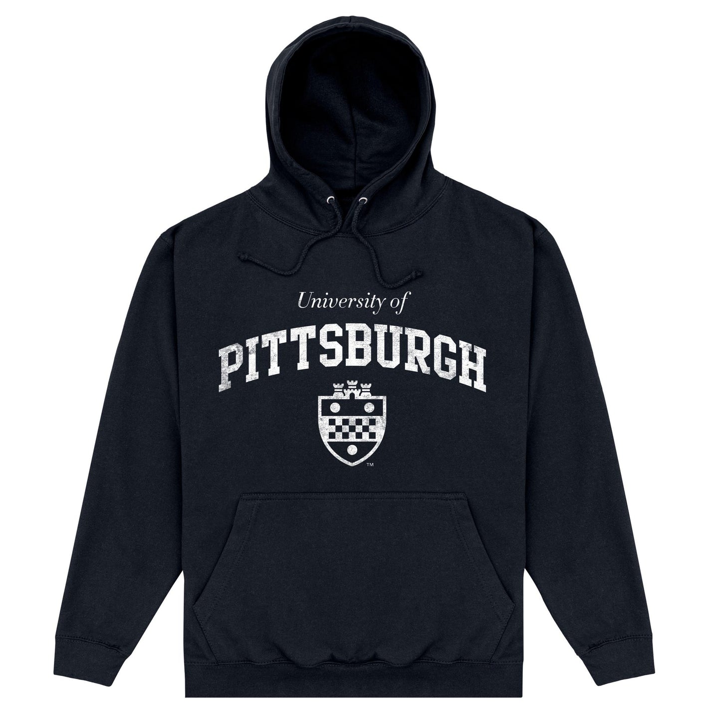 Black - Front - University Of Pittsburgh Unisex Adult Printed Hoodie