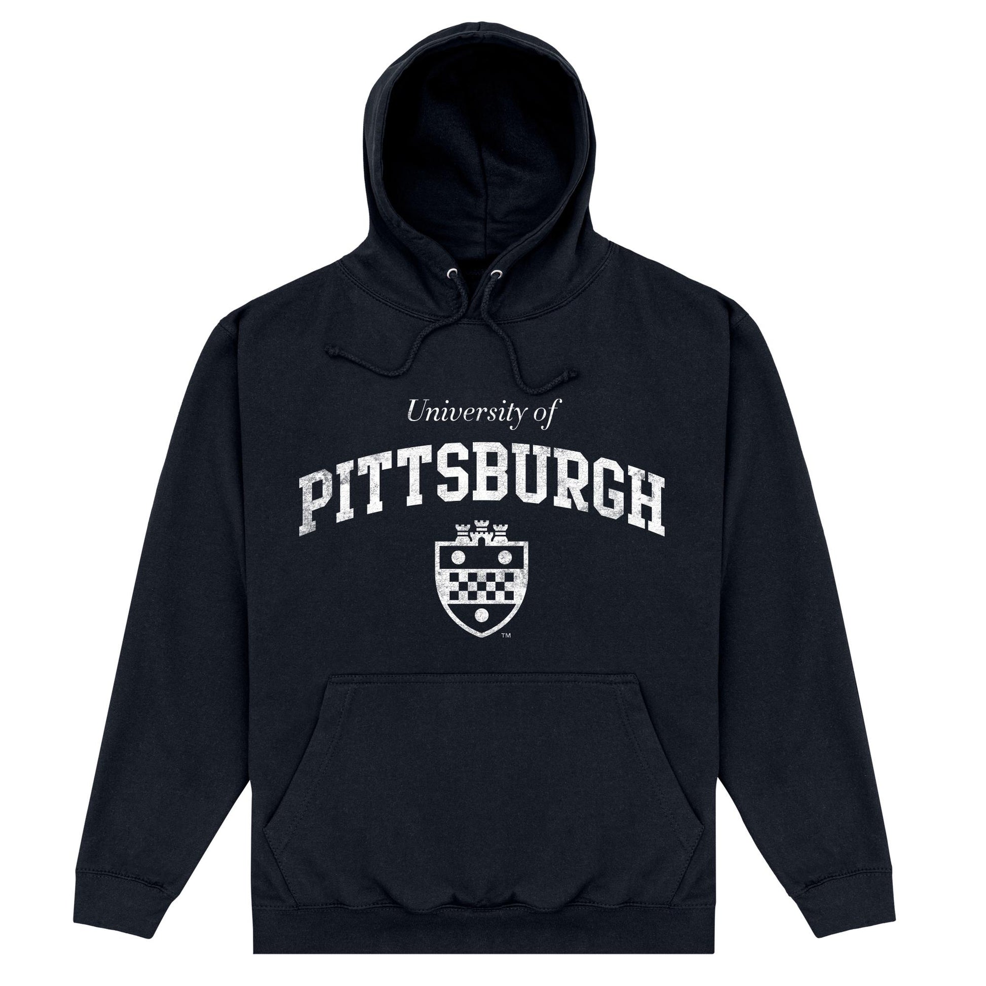 Black - Front - University Of Pittsburgh Unisex Adult Printed Hoodie