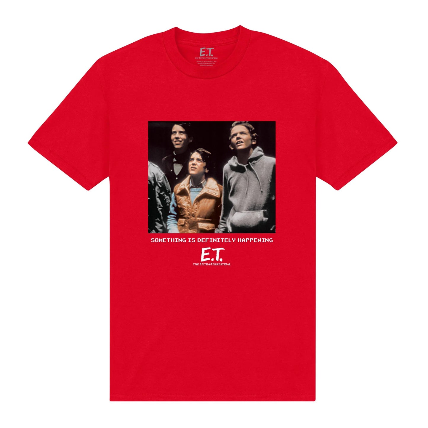 Red - Front - E.T. the Extra-Terrestrial Unisex Adult Something T-Shirt