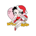 Black - Side - Betty Boop Unisex Adult Heart Sweatshirt
