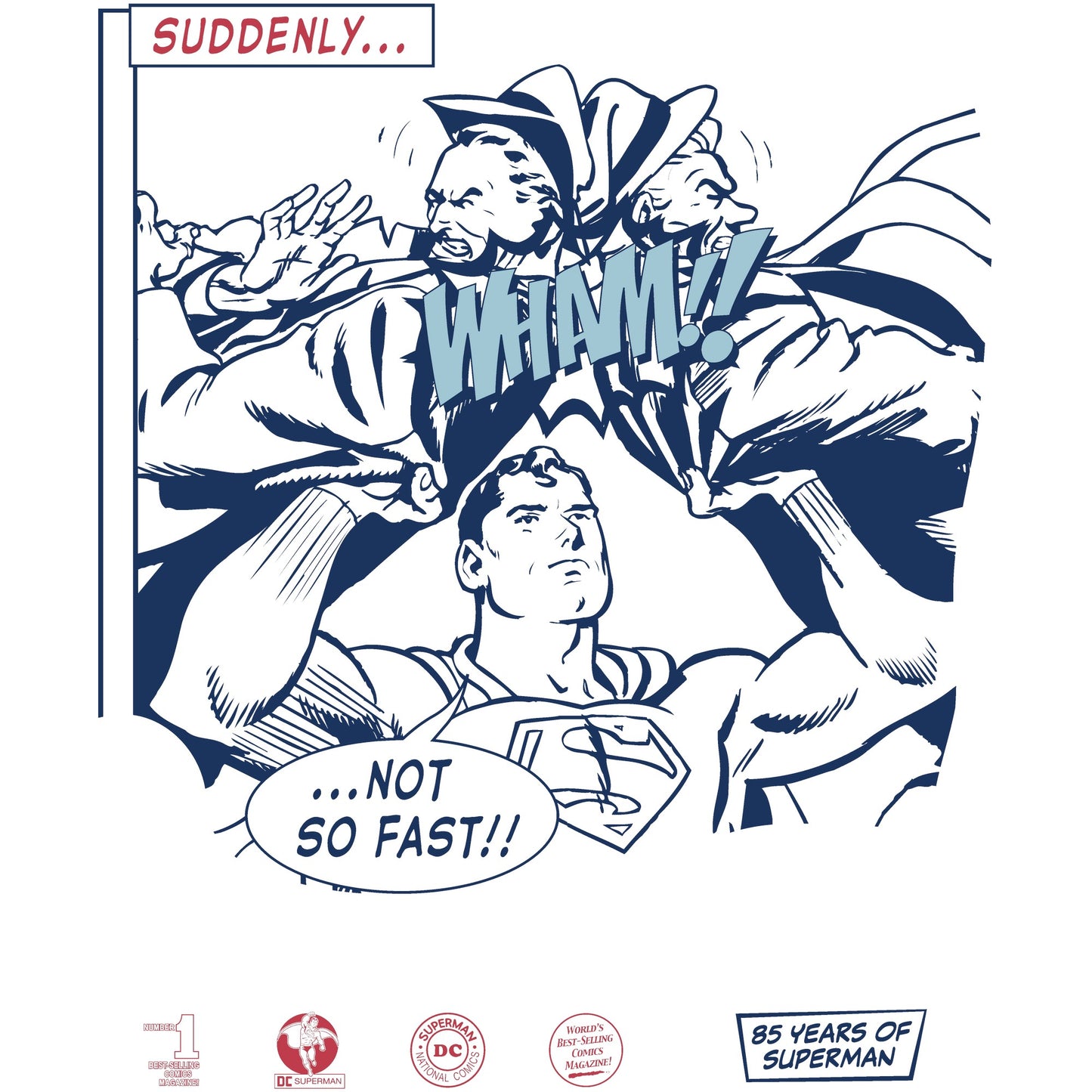 White - Lifestyle - Superman Unisex Adult WHAM T-Shirt