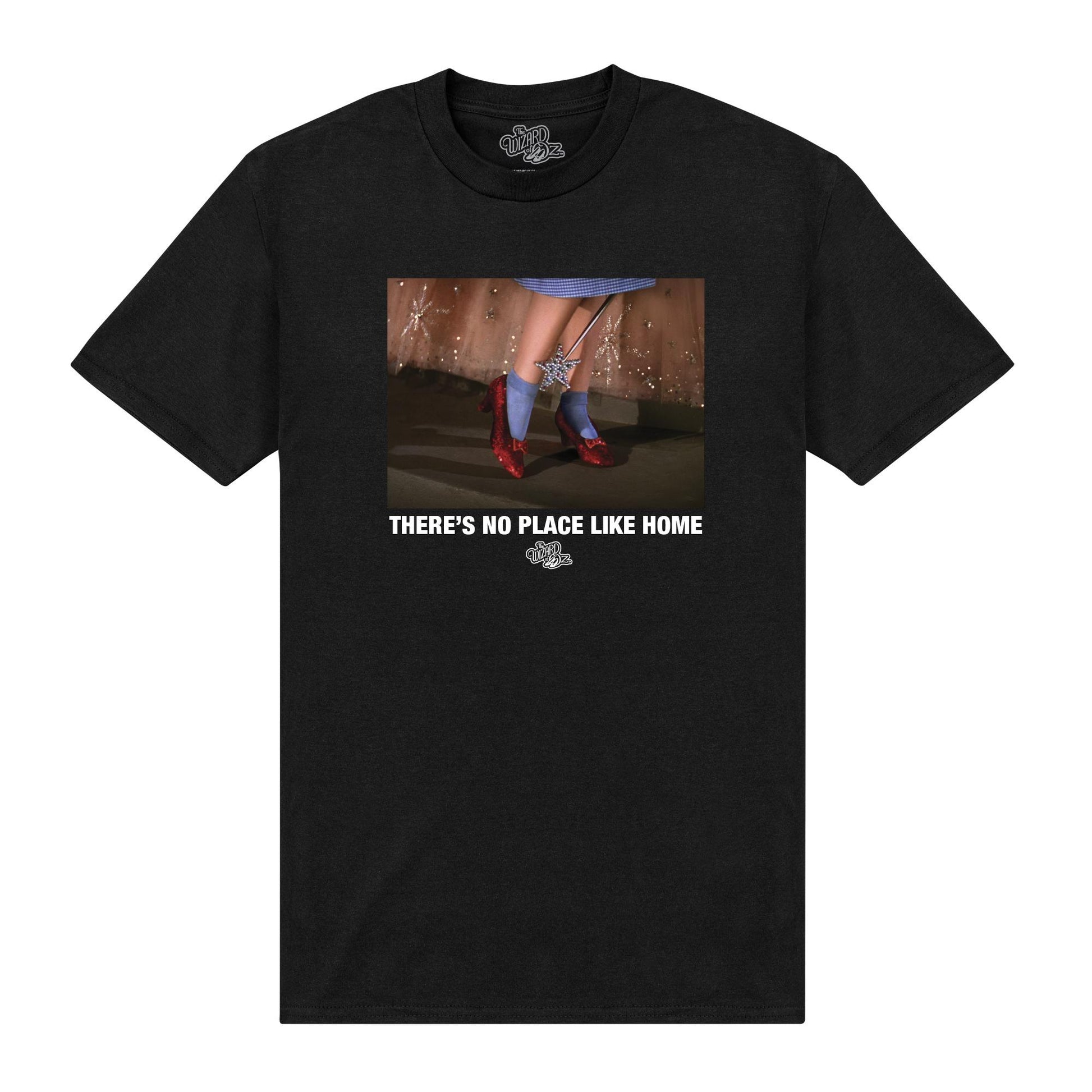 Black - Front - The Wizard Of Oz Unisex Adult No Place T-Shirt
