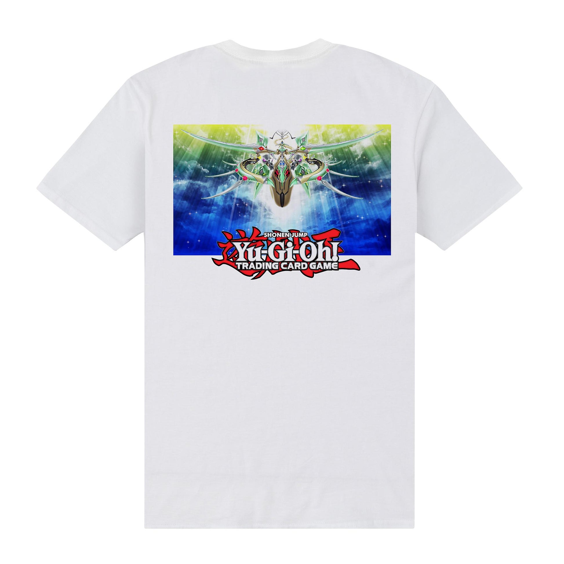 White - Back - Yu-Gi-Oh! Unisex Adult TCG Supreme Celestial King Odd-Eyes Arc Ray Dragon T-Shirt
