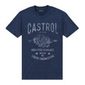 Navy Blue - Front - Castrol Unisex Adult Motor Oil T-Shirt