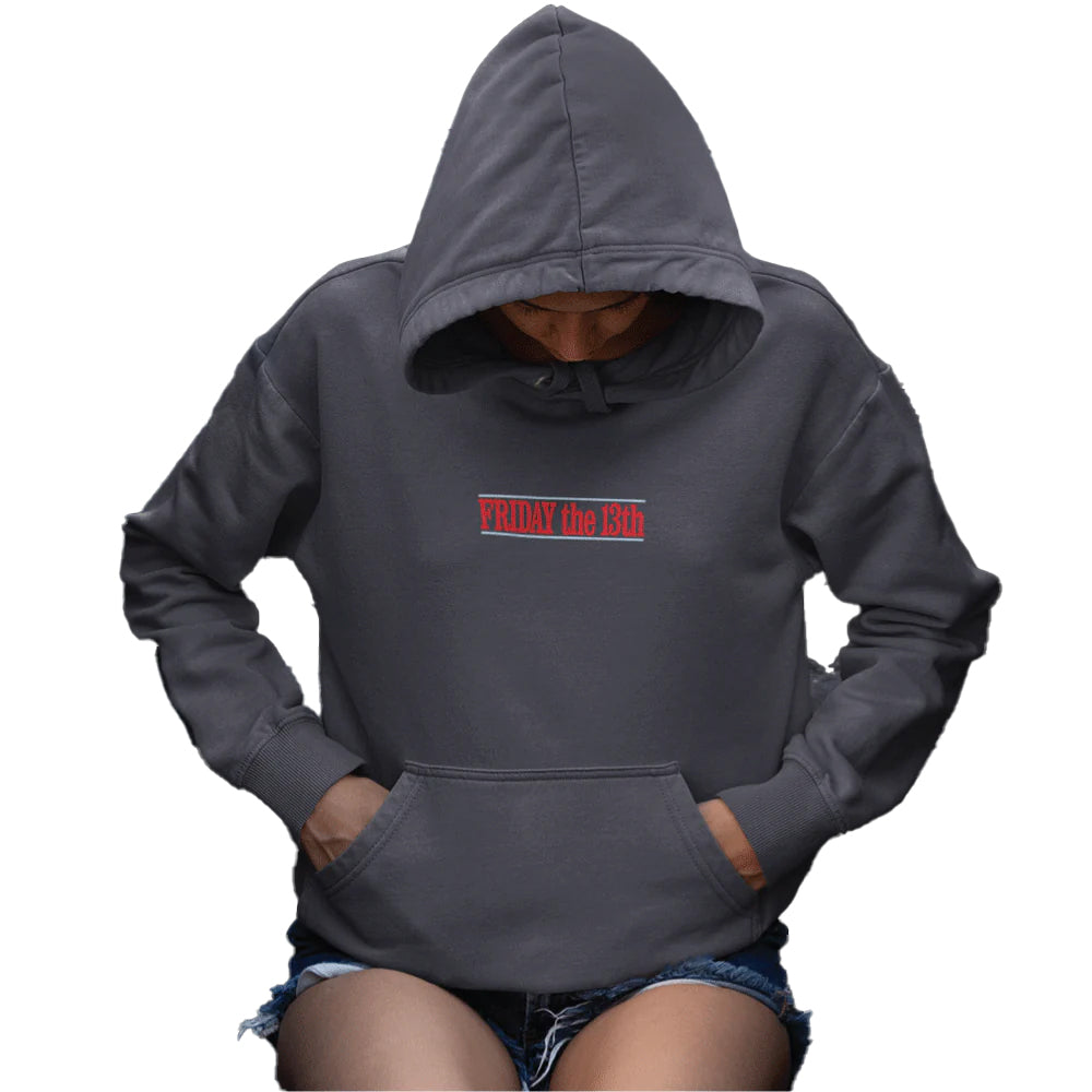 Washed Black - Side - Friday 13th Unisex Adult Acid Wash Hoodie