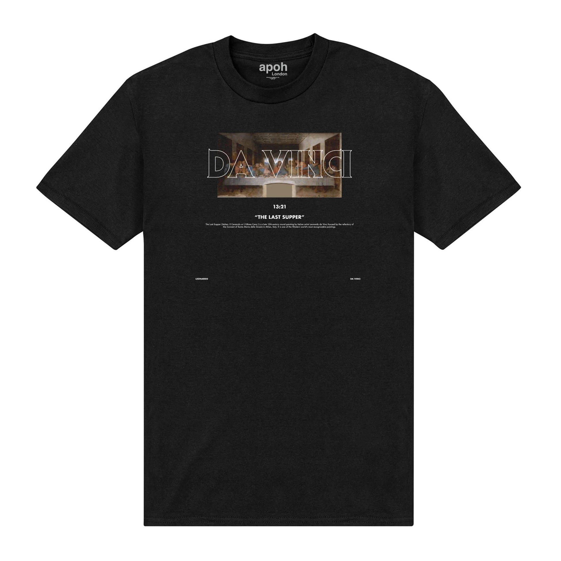 Black - Front - Apoh Unisex Adult Last Supper Da Vinci T-Shirt