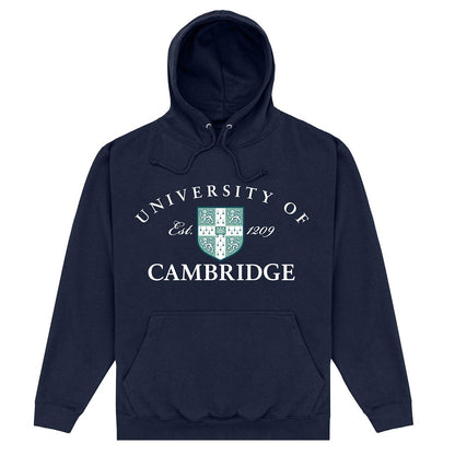 Navy Blue - Front - University Of Cambridge Unisex Adult Est 1209 Hoodie