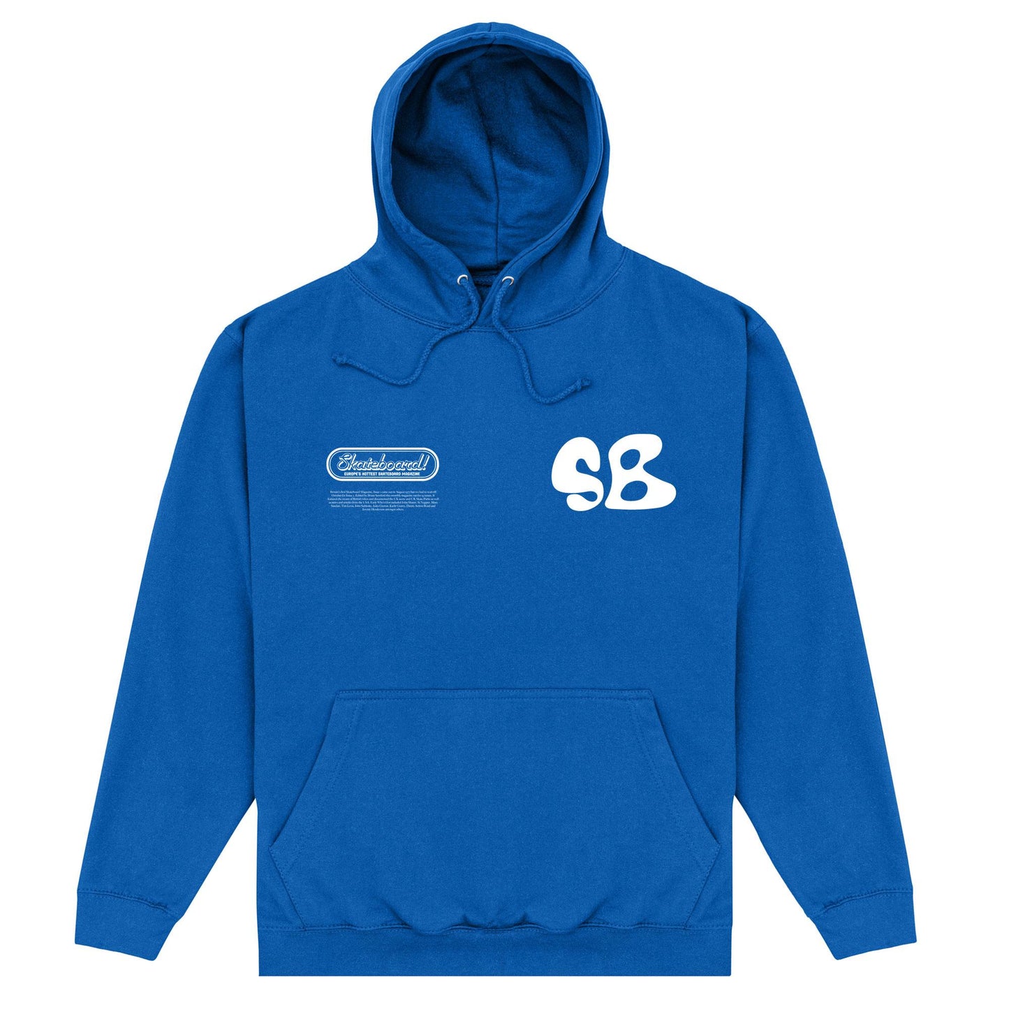 Royal Blue - Front - Skateboard! Unisex Adult Magazine Stress Free Hoodie