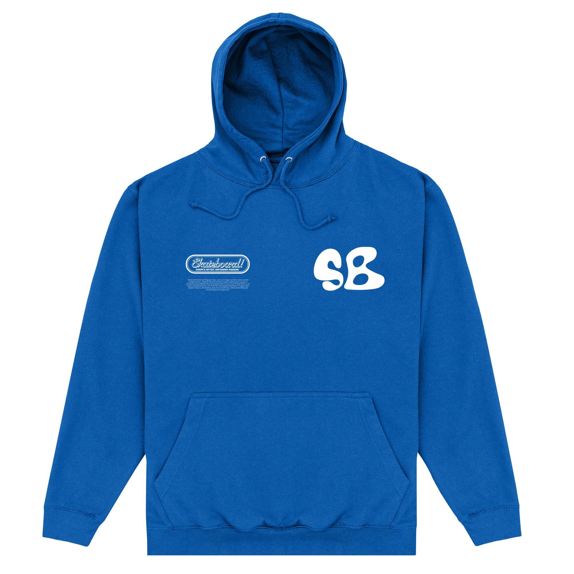 Royal Blue - Front - Skateboard! Unisex Adult Magazine Stress Free Hoodie