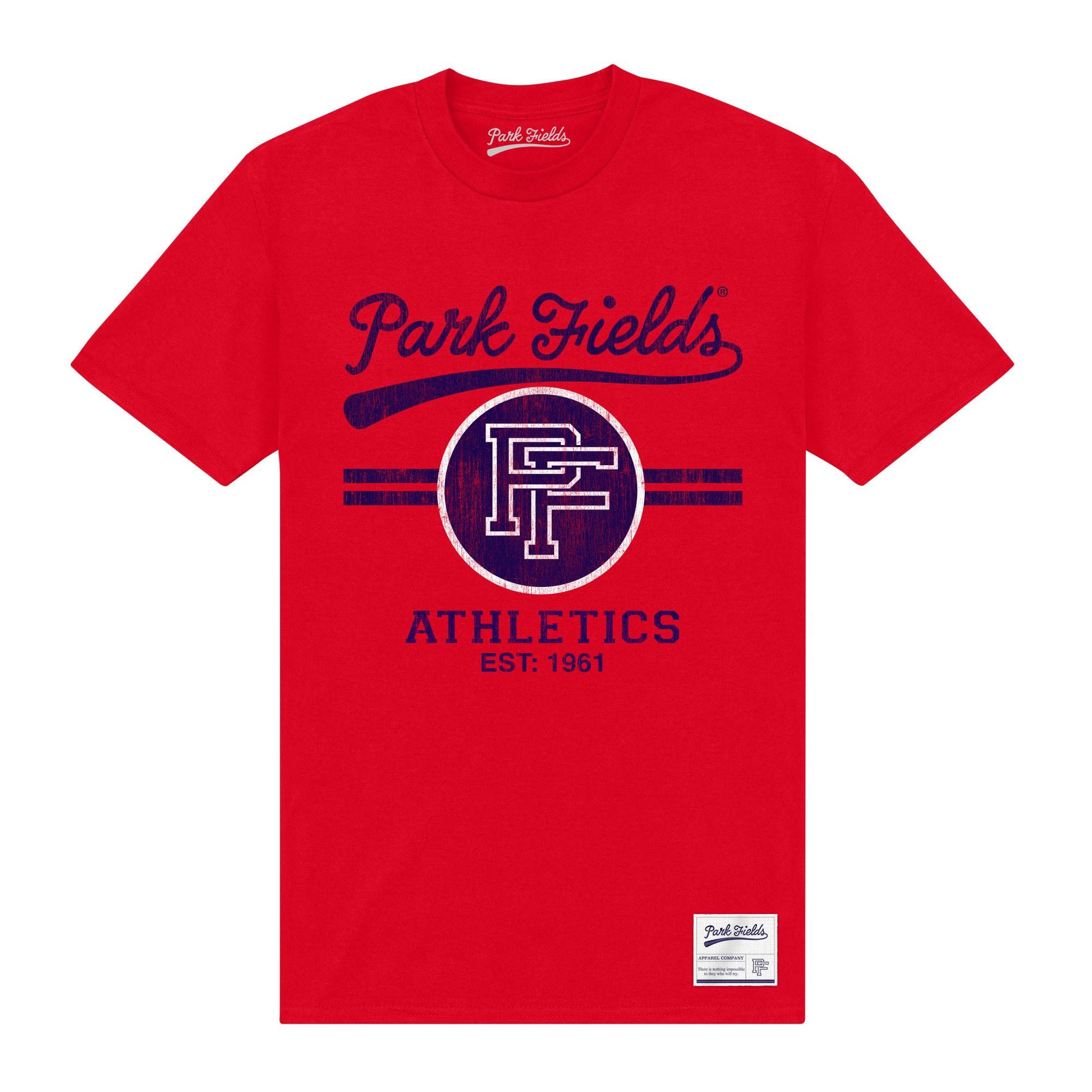 Red - Front - Park Fields Unisex Adult Heritage T-Shirt