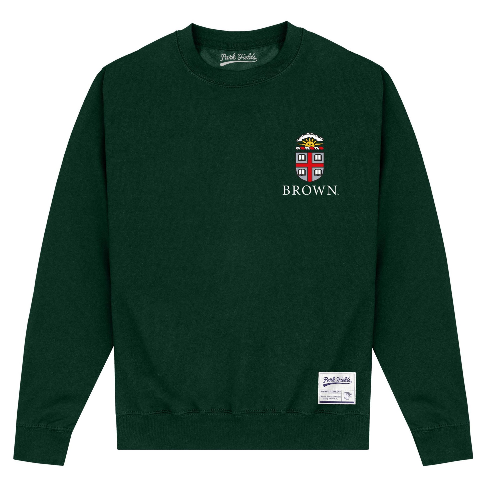 Forest Green - Front - Brown University Unisex Adult Emblem Sweatshirt