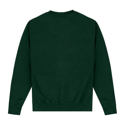 Forest Green - Back - Brown University Unisex Adult Initial Sweatshirt