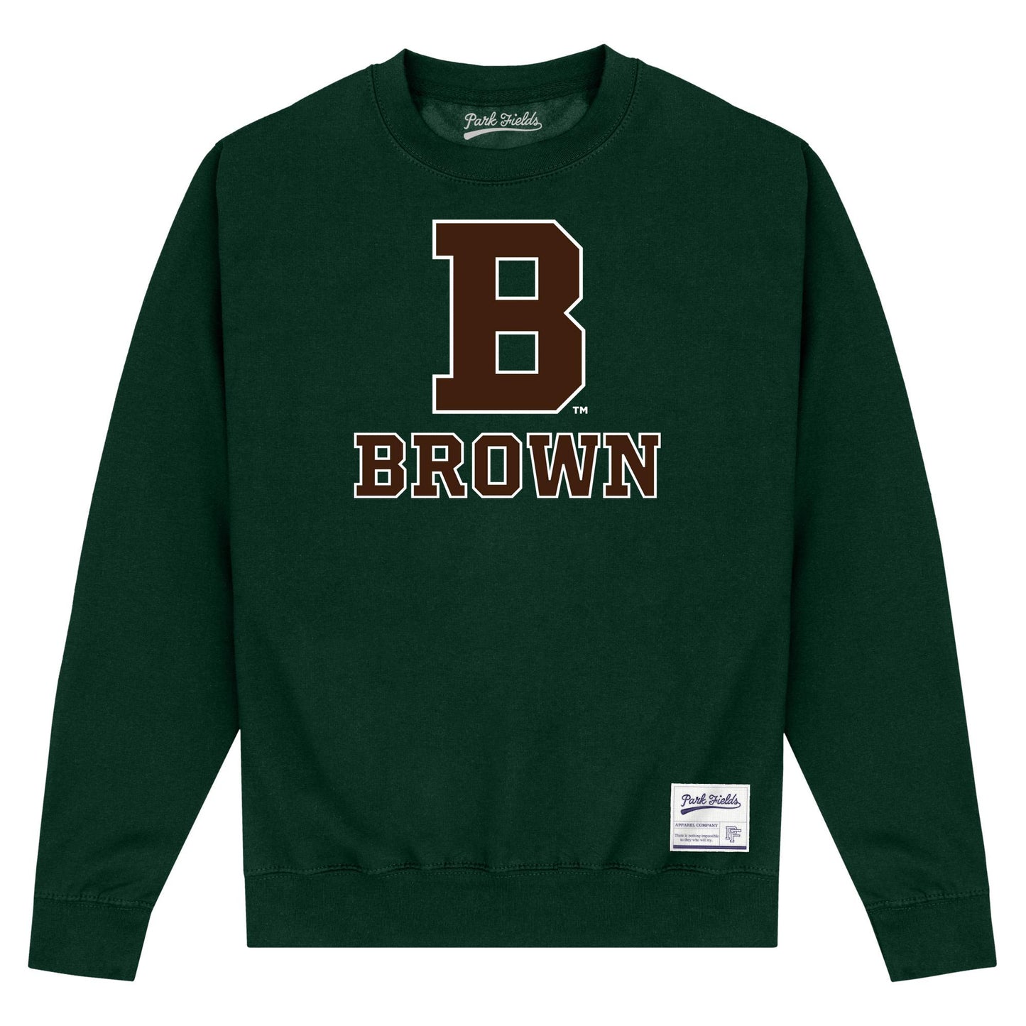Forest Green - Front - Brown University Unisex Adult Initial Sweatshirt