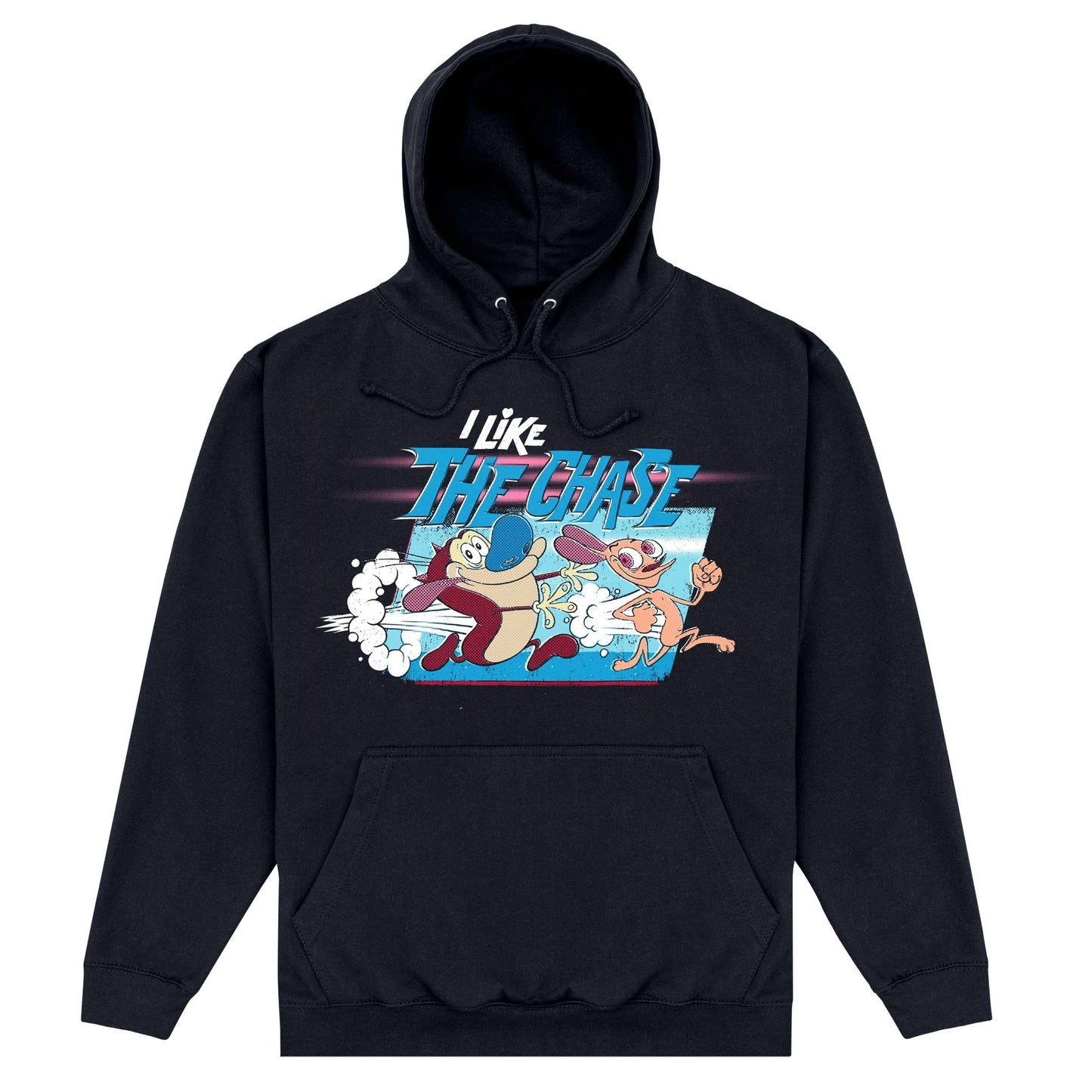 Navy Blue - Front - Ren & Stimpy Unisex Adult The Chase Hoodie