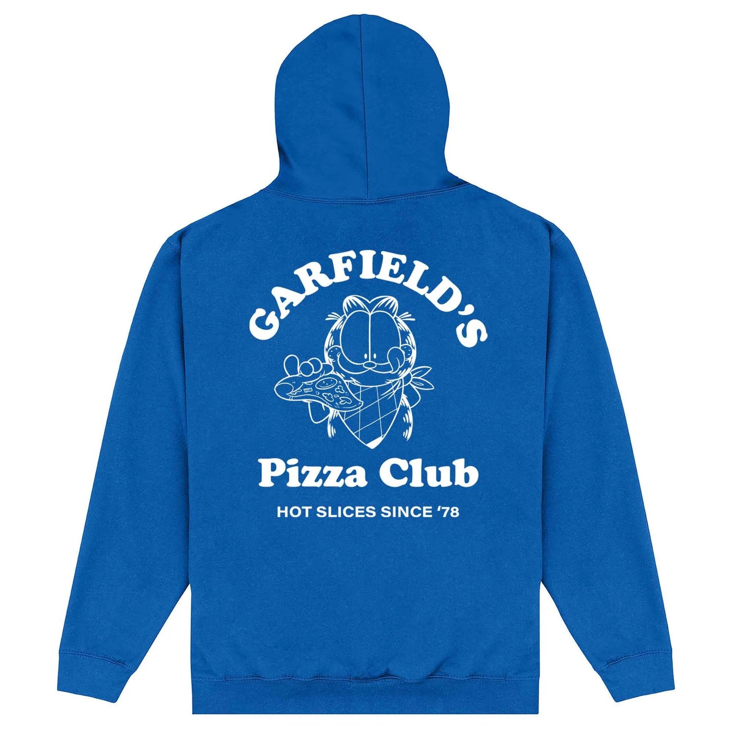 Royal Blue - Back - Garfield Unisex Adult 45 Pizza Club Hoodie