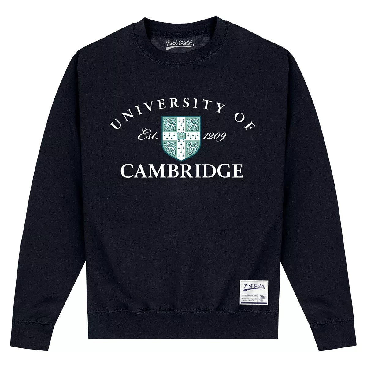 Black - Front - University Of Cambridge Unisex Adult Est 1209 Sweatshirt