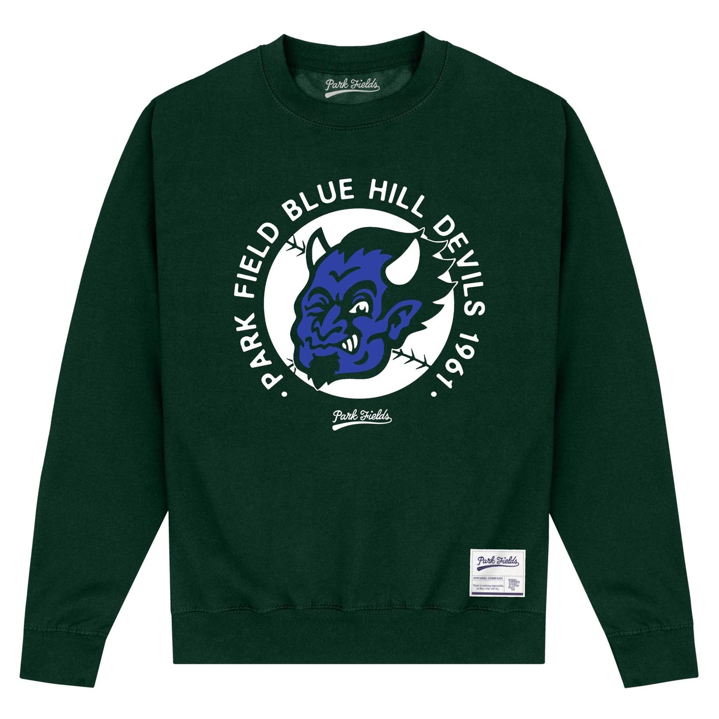 Forest Green - Front - Blue Devils Unisex Adult Sweatshirt