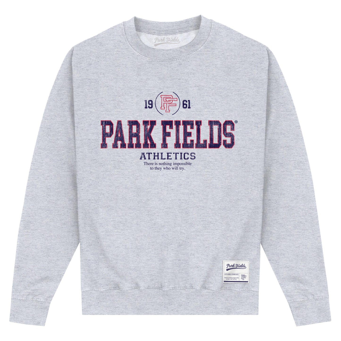 Heather Grey - Front - Park Fields Unisex Adult Try Sweatshirt
