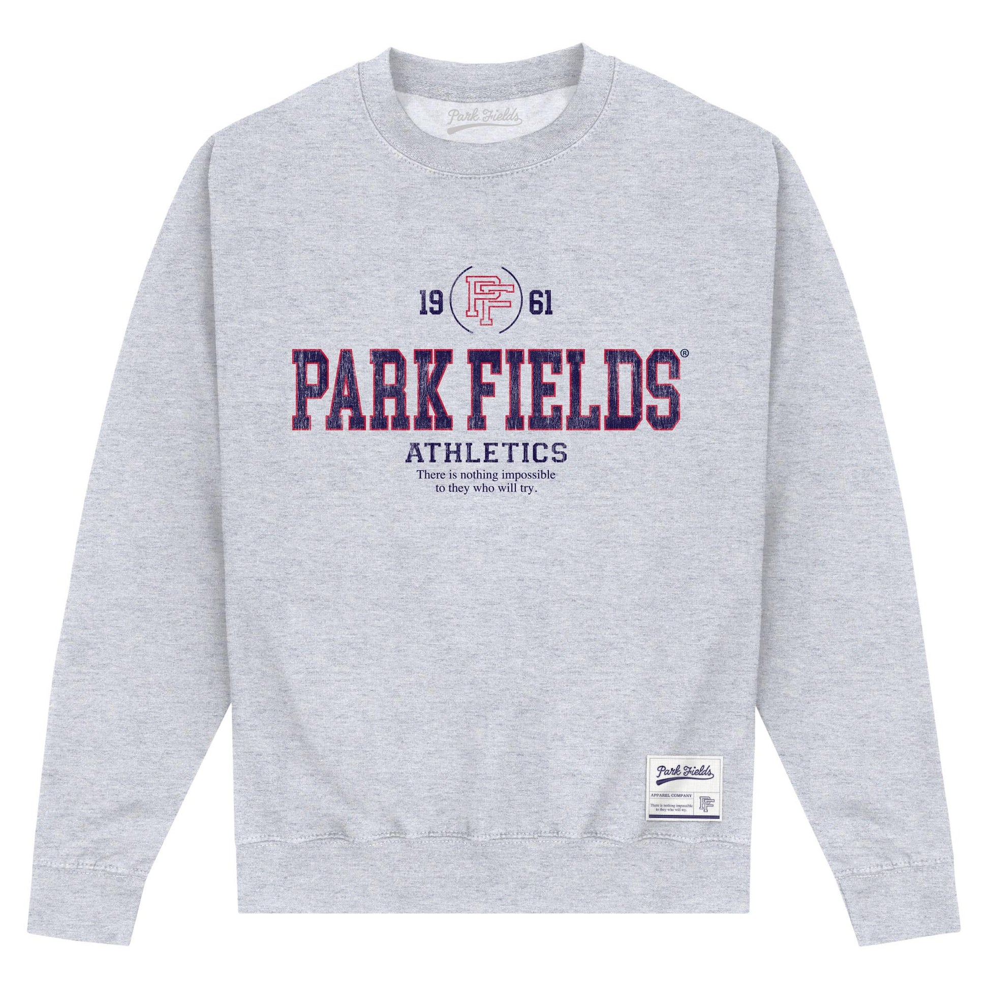 Heather Grey - Front - Park Fields Unisex Adult Try Sweatshirt