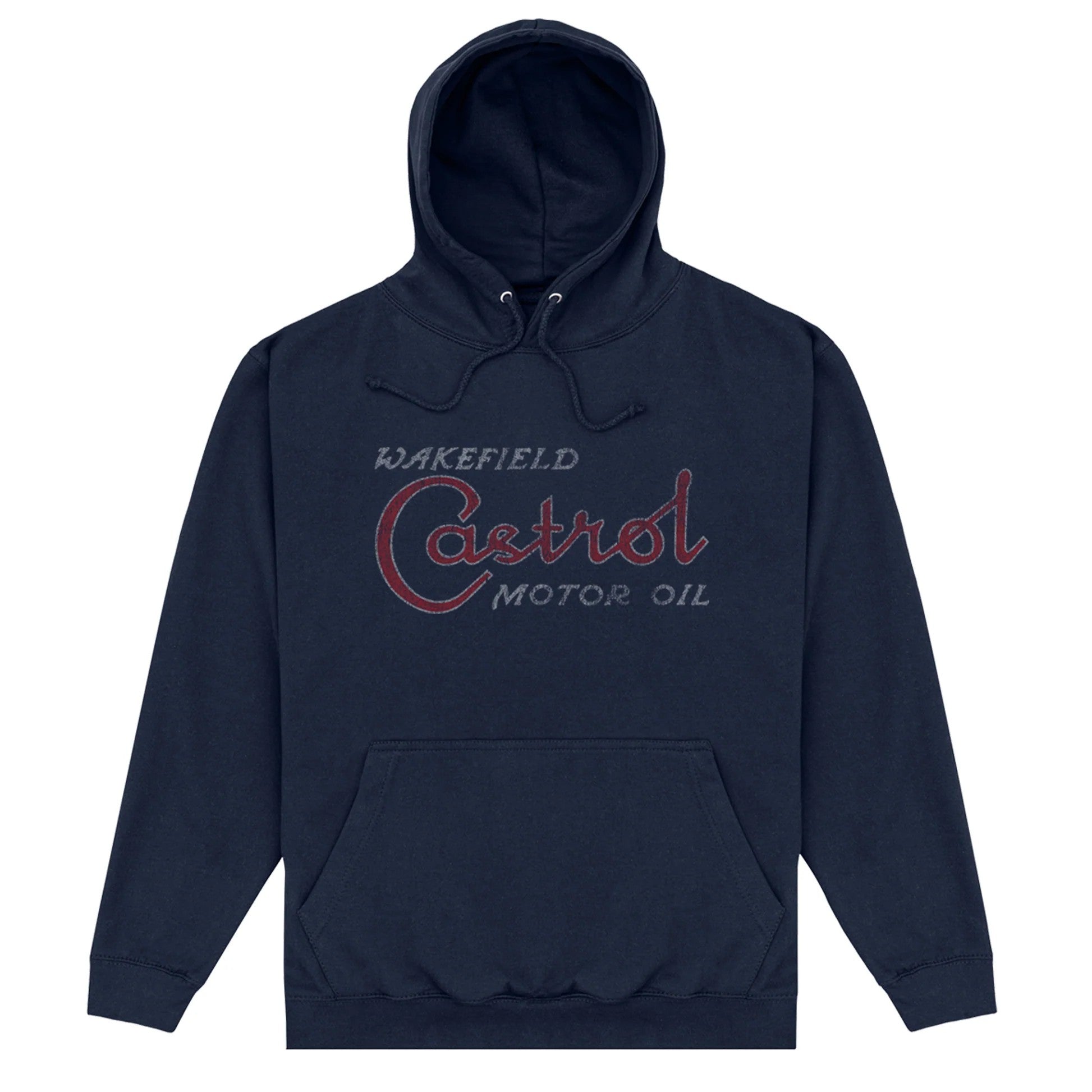Navy Blue - Front - Castrol Unisex Adult Heritage Hoodie