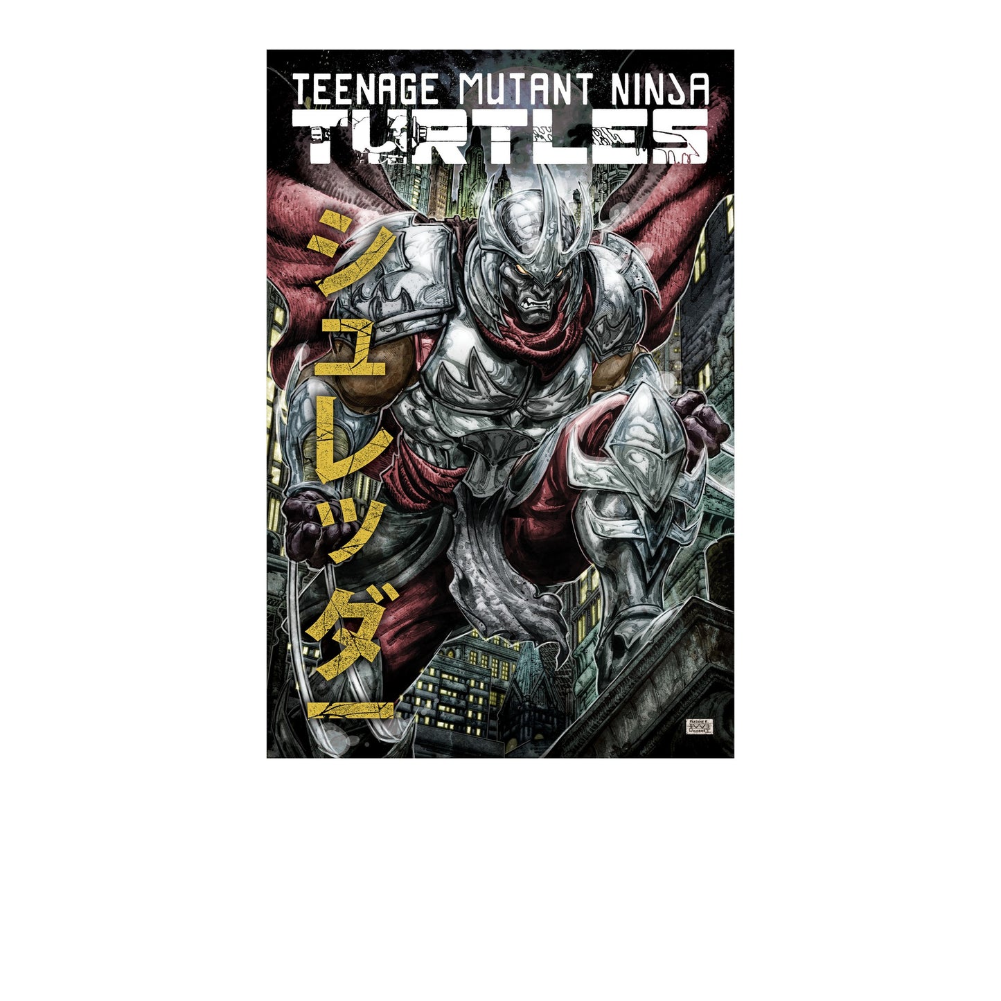 White - Side - TMNT Unisex Adult Artist Series Freddie E. Williams II T-Shirt