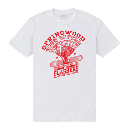 White - Front - A Nightmare On Elm Street Unisex Adult Springwood T-Shirt
