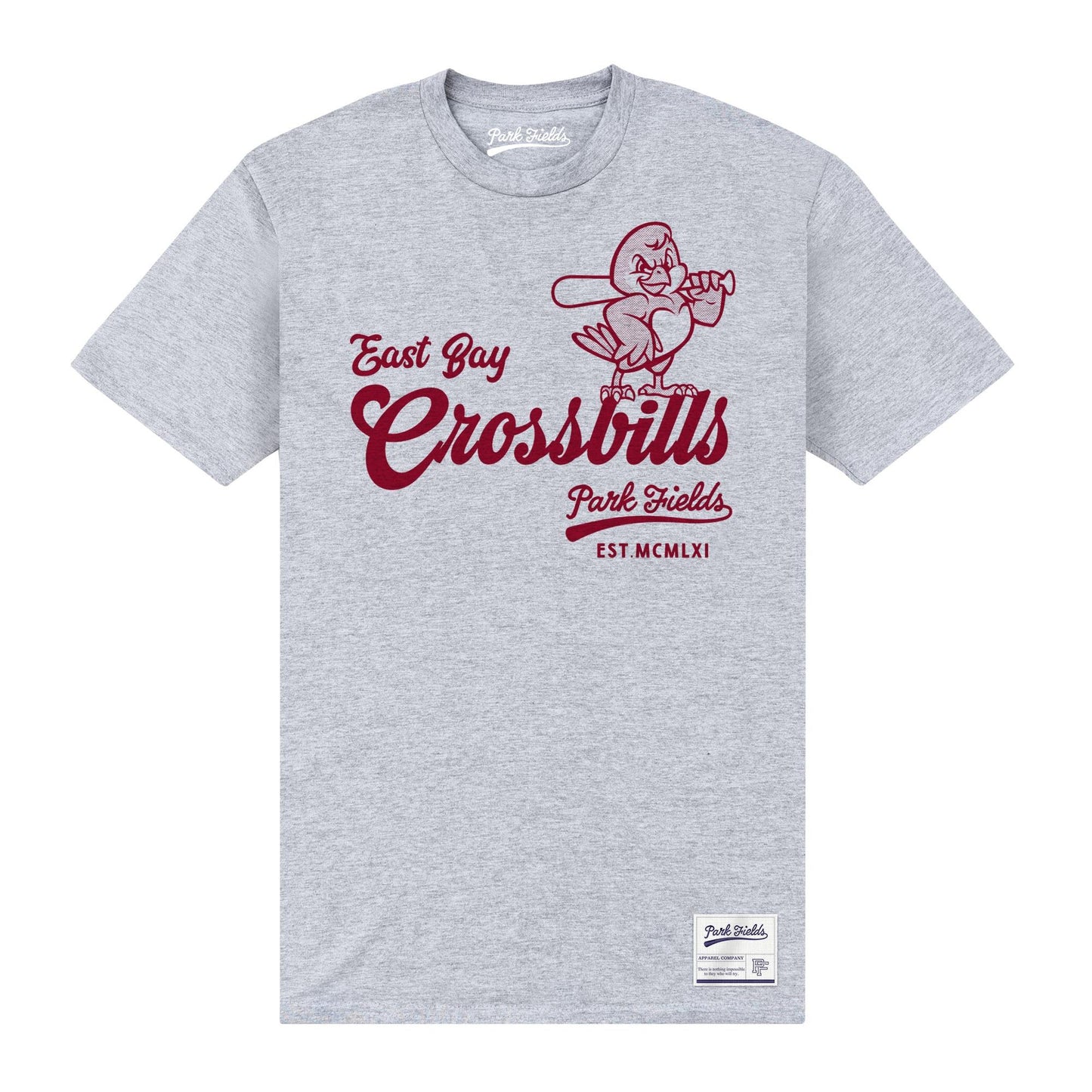Heather Grey - Front - Park Fields Unisex Adult Crossbills T-Shirt