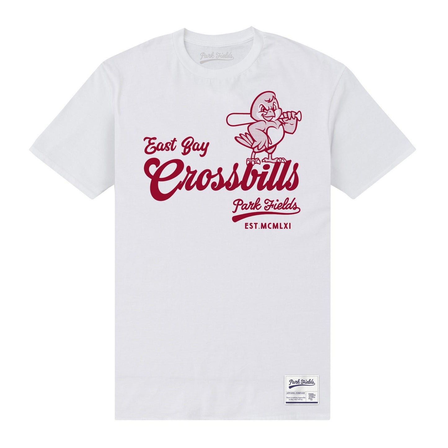 White - Front - Park Fields Unisex Adult Crossbills T-Shirt