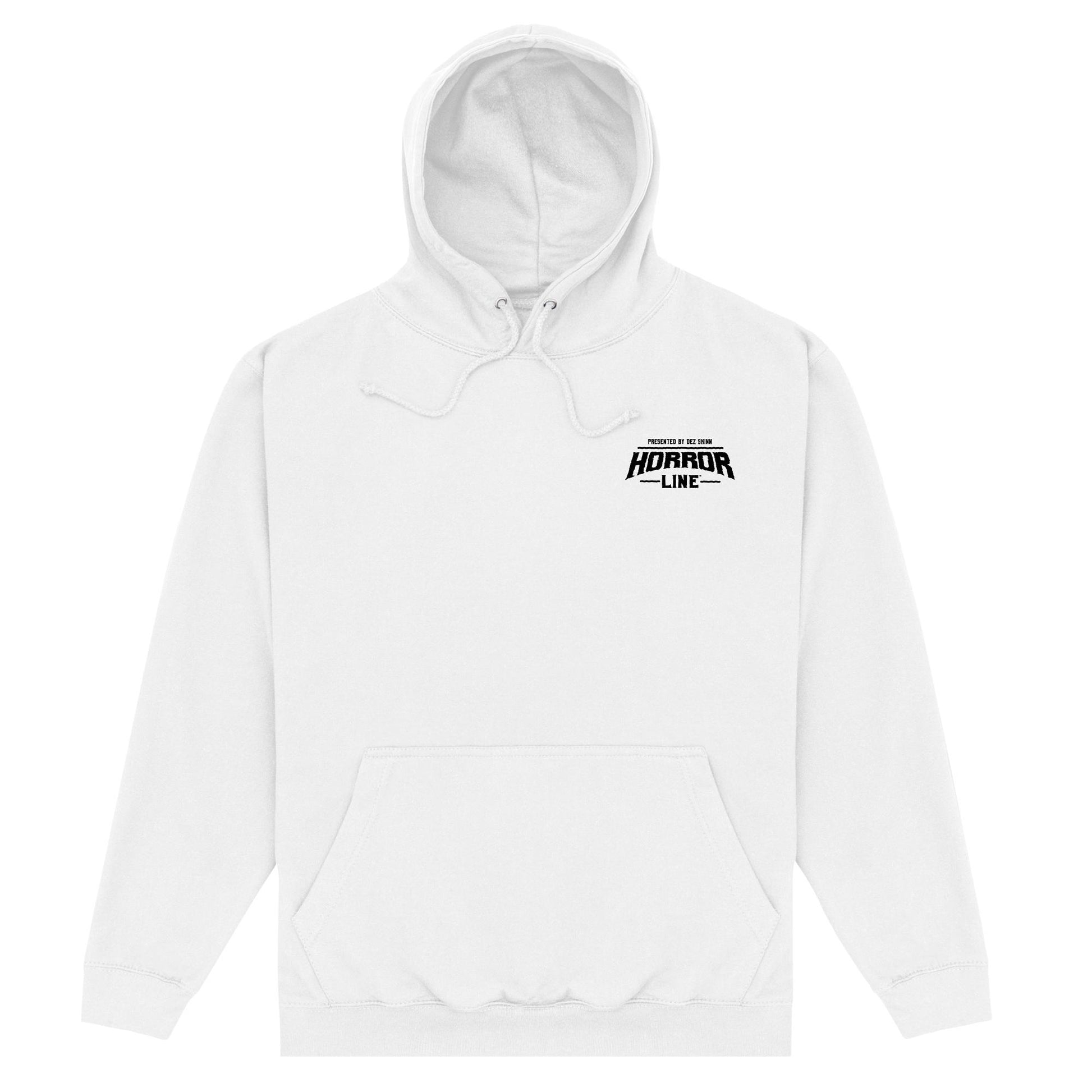 White - Front - Horror Line Unisex Adult Montage Hoodie