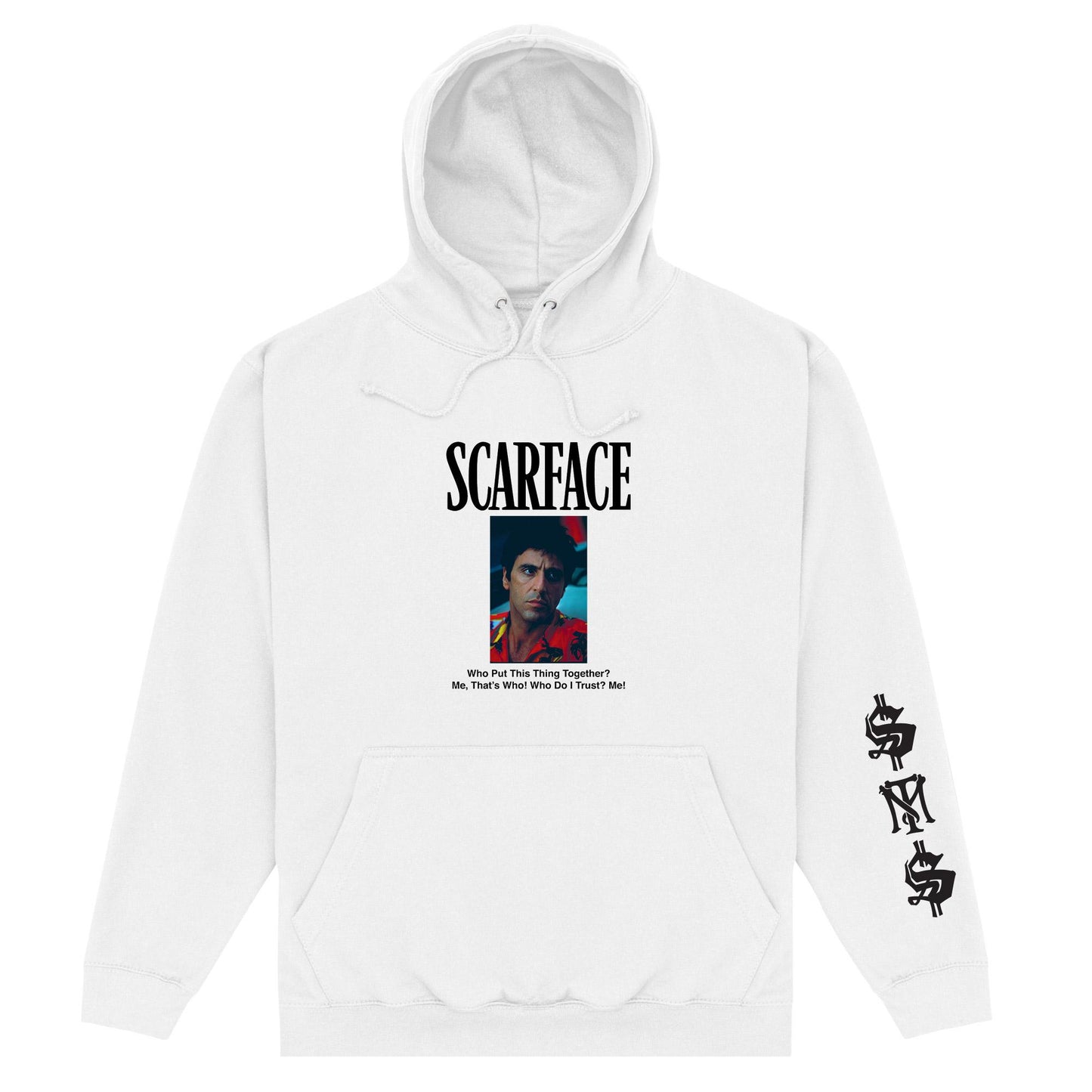 White - Front - Scarface Unisex Adult Poster Hoodie