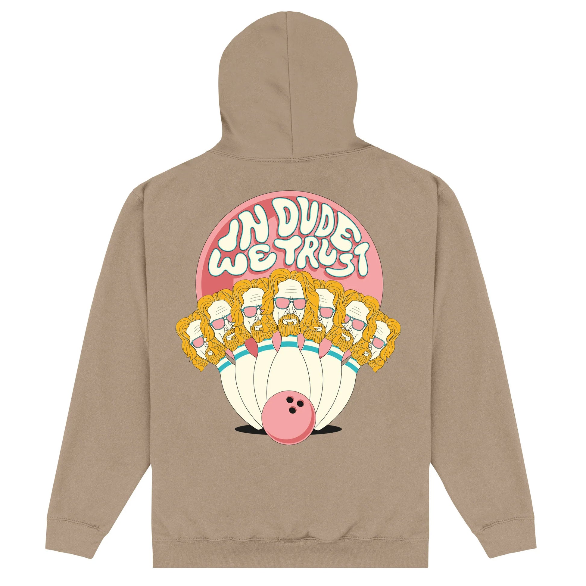 Nude - Back - The Big Lebowski Unisex Adult In Dude We Trust Hoodie